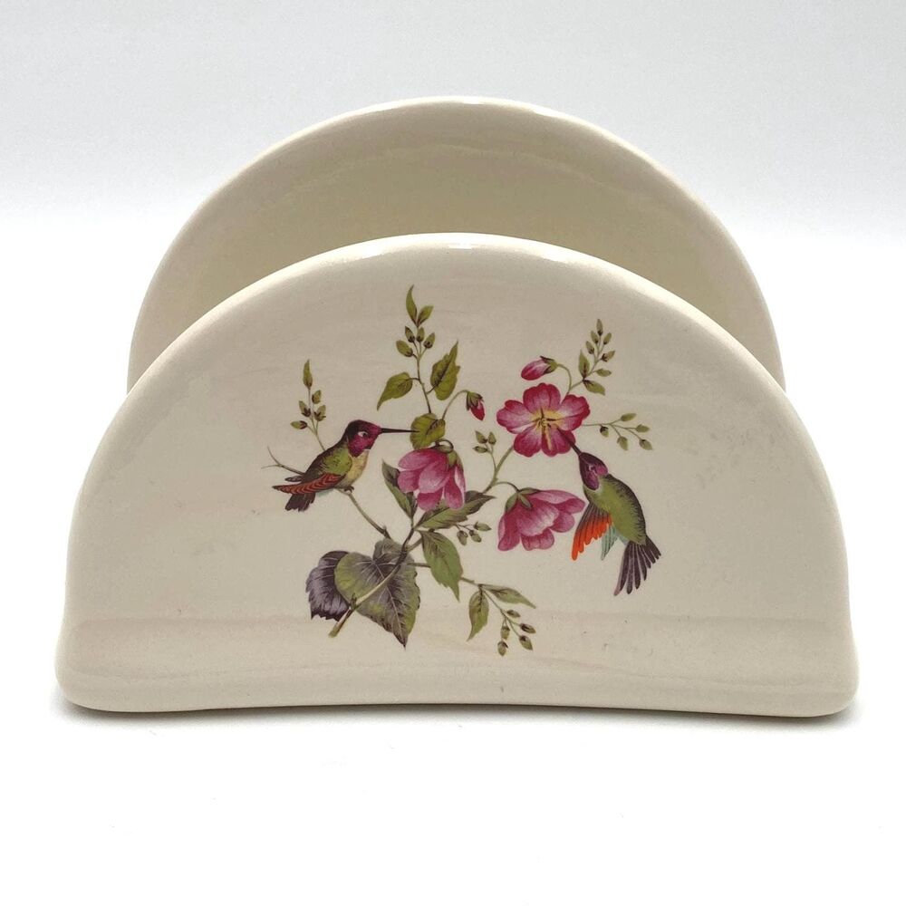 Ceramic Hummingbird Napkin Holder